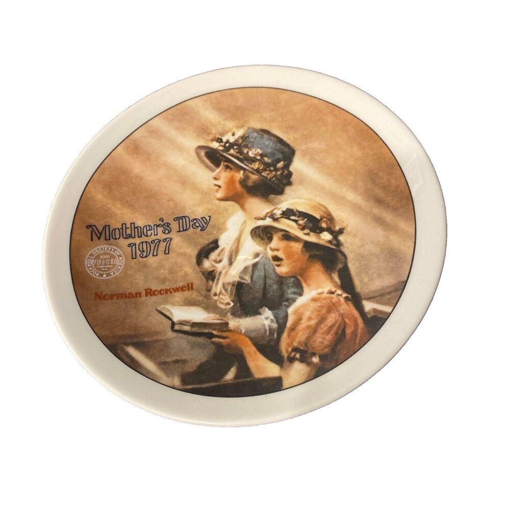 1977 Norman Rockwell "Mothers Day" Numbered Collectors Plate .PLATE NUMBER:18109